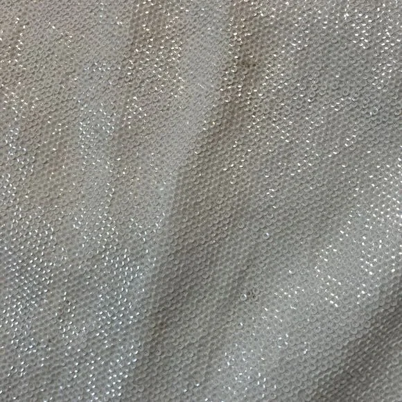 Rachel Zoe Dress Womens 4 White Sequin Maxi Gown Open Back Embellished Outline‎